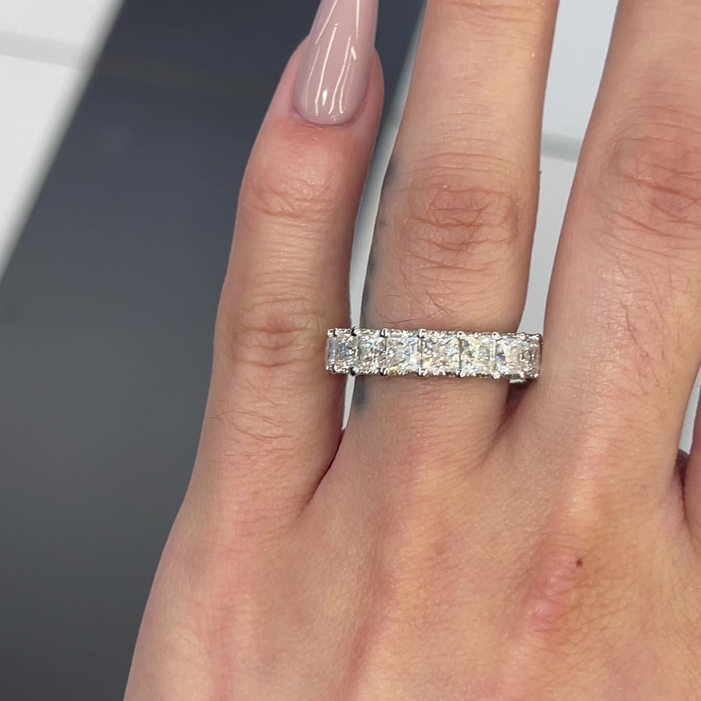 2.60 CTW Princess Cut Diamond Invisibly Set 18KYG Wedding Band Ring –  Bardys Estate Jewelry