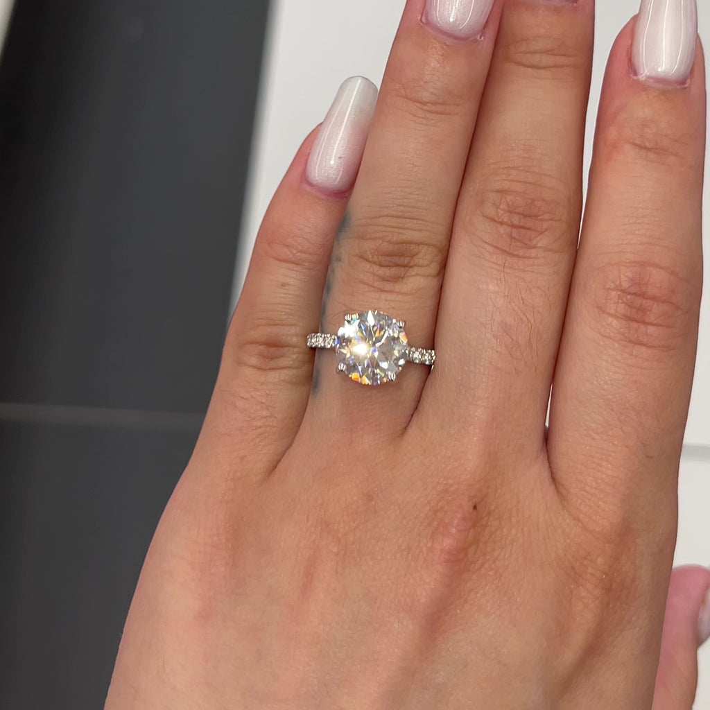 round cushion cut engagement rings solitaire